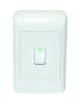 Wall switch ACDC white 1 lever 1 way 2x4