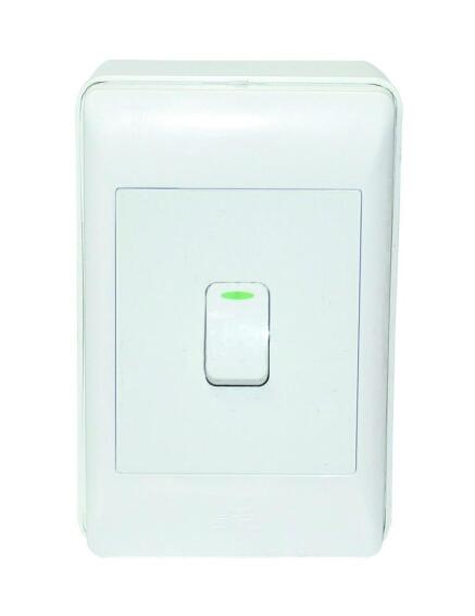 Wall switch ACDC white 1 lever 1 way 2x4
