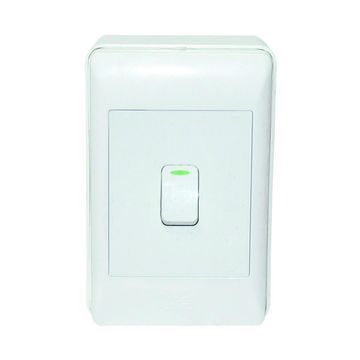 Wall switch ACDC white 1 lever 1 way 2x4