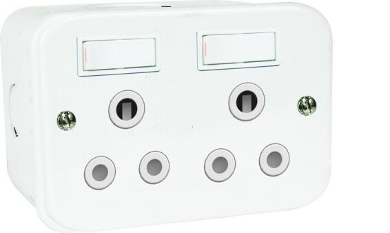 Wall socket ACDC 2x3 pin 2x4