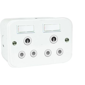 Wall socket ACDC 2x3 pin 2x4