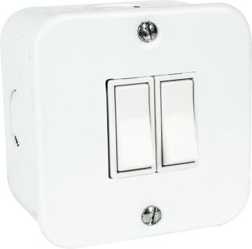 Wall switch ACDC 2 lever 1 way 10A