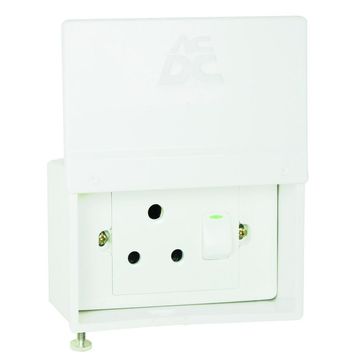 Water Proof Surface 16A Single Socket Outlet - ABS White