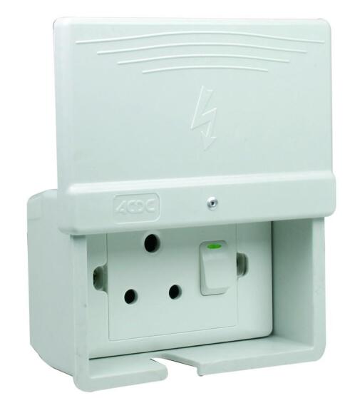 Waterproof Surface 16A Single Socket Outlet - Fibre DMC