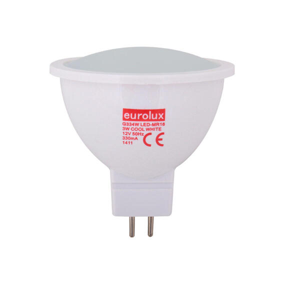 Eurolux MR16 LED Reflector Light Bulb Cool White 3W