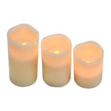 3PCS LED CANDLE FLAMELESS ON/OFF REMOTE