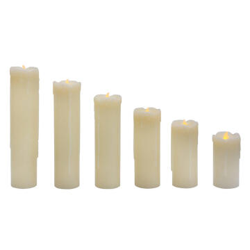 6PCS LED CANDLE FLAMELESS DRIPPPING EFFE