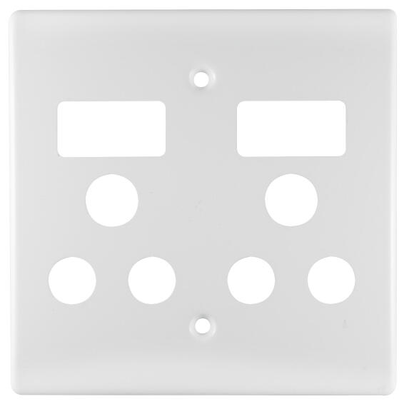 Cover plate CRABTREE white 2x3 pin 4x4