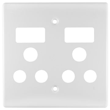 Cover plate CRABTREE white 2x3 pin 4x4