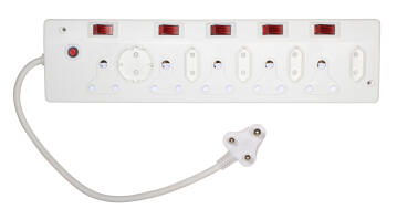 Mutli-plug EUROLUX 5x3 & 4x2 pin 1 schuko with Cable
