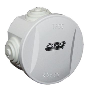 Junction box MAJOR TECH round Ip55 80x50mm