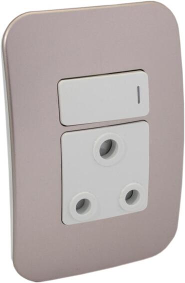 Socket VETI 1 1x3 pin 2x4 champagne