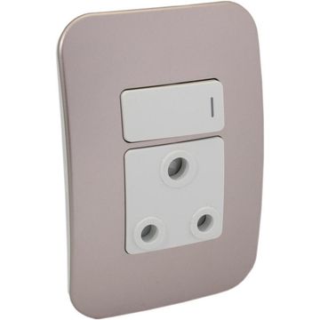 Socket VETI 1 1x3 pin 2x4 champagne