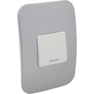 Switch VETI 1 1 lever 1 way 2x4 silver