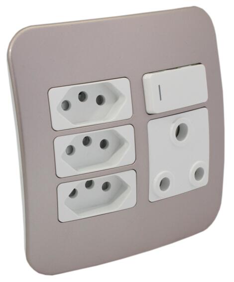 Socket VETI 1 1x3 & 3x2 pin champagne