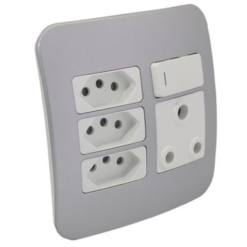 Socket VETI 1 1x3 & 3x2 pin 4x4 silver