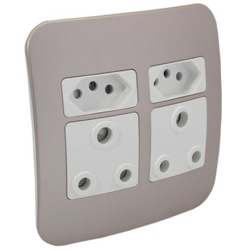 Socket VETI 1 2x3 & 2x2 pin champagne