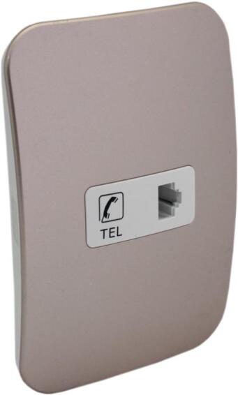 Telephone Socket VETI 1 2x4 champagne