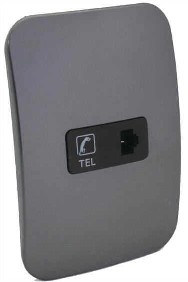 Telephone Socket VETI 1 2x4 black