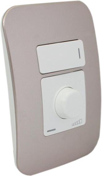 DIMMER Rotary with SWITCH VETI 1 Silver