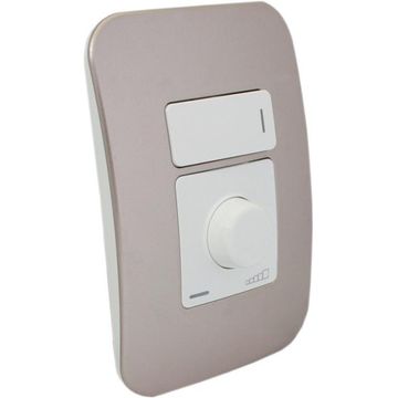 DIMMER Rotary with SWITCH VETI 1 Silver