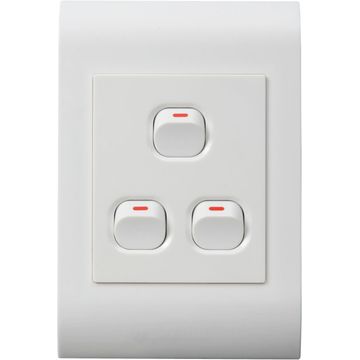 Switch LESCO 3 lever 1 way 2x4 white