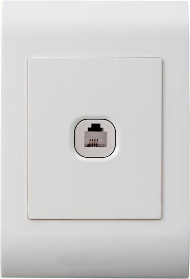 Lesco Telephone socket 2x4 white