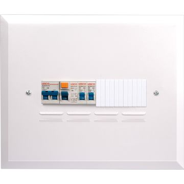 Distribution board surface mounted populated LESCO 9 way
