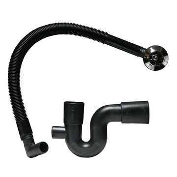 Bath trap MARLEY with overflow reseal 40mm x 50mm black