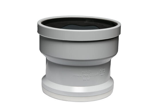 Pan connector MARLEY 110mm straight rubber socket pvc
