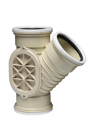 PVC Underground Access Junction Ribbed Right 45 Degrees