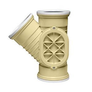 PVC Underground Ribbed Access Junction Left 45 Degrees 110mm