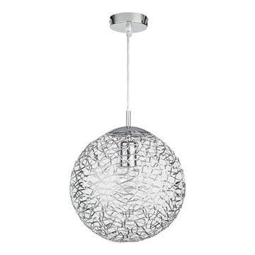 pendant light E27 1x60w metal chrome