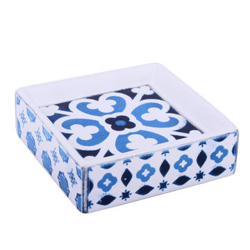 Soap dish ceramic SENSEA mosaic blue