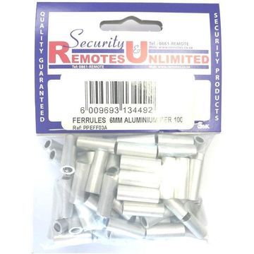 Ferrules aluminium 6mm x100