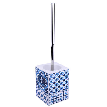 Toilet Brush Mosaic Ceramic Blue