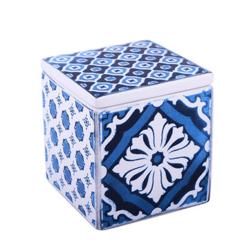 Cotton box mosaic ceramic SENSEA blue