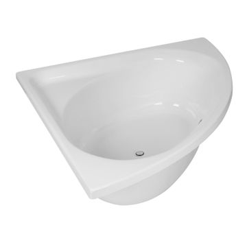 Bath Corner Whelk White Acrylic Built-In 135x135cm