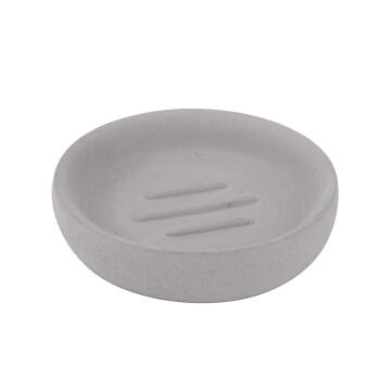 Soap dish SENSEA Apollon Poly resin light grey