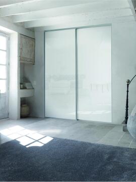 Wardrobe sliding door allure lacquered glass white H250cm x W62cm