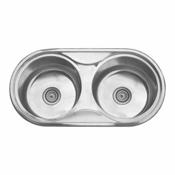 Cam Africa Kitchen Sink Double Drainer Stainless Steel L84Cm X W45Cm Dc8644A/L