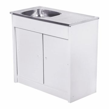 Cam Africa Kitchen Cupboard Kd Unit Single Bowl Single Drainer Stainless Steel 915 X 460Mm