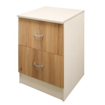 Kitchen Base Cupboard Kit 2 Drawer Sprint Wood L60Cmxh87Cmxd60Cm