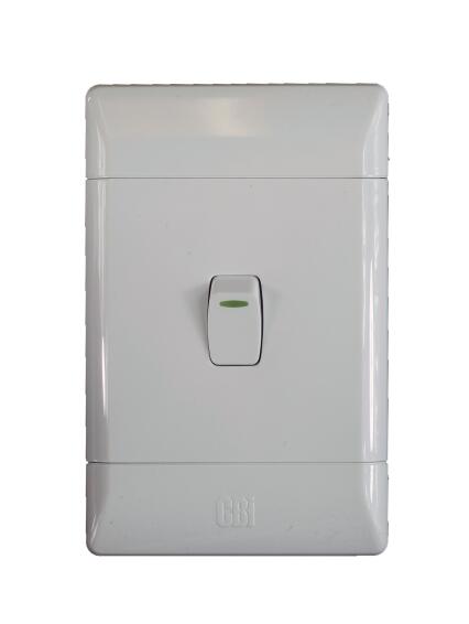 CBI Light Switch One Lever 1 Way 2 x White