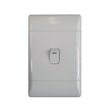 CBI Light Switch One Lever 1 Way 2 x White