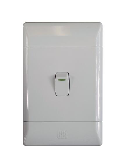 Switch CBI ELECTRIC white 1 lever 2 way 2x4