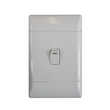 Switch CBI ELECTRIC white 1 lever 2 way 2x4