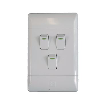 Switch CBI ELECTRIC white 3 lever 1 way 2x4