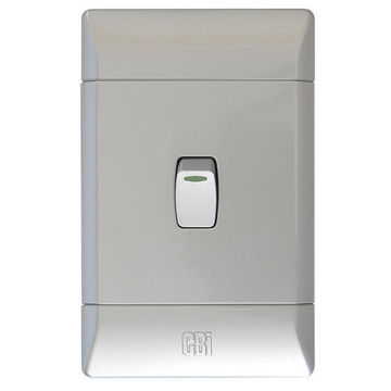 Switch CBI ELETRIC silver 1 lever 1 way 2x4