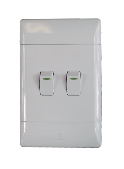 Socket CBI ELECTRIC white 2 lever 2 way 2x4